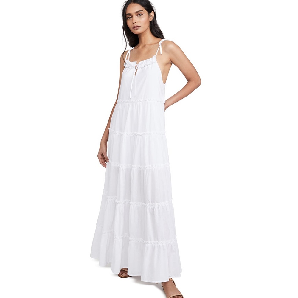 Charlie Holiday Senorita Maxi Dress in White XS (BRAND NEW)